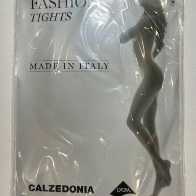 CALZEDONIA Fashion Tights M|L Black with design, Nero